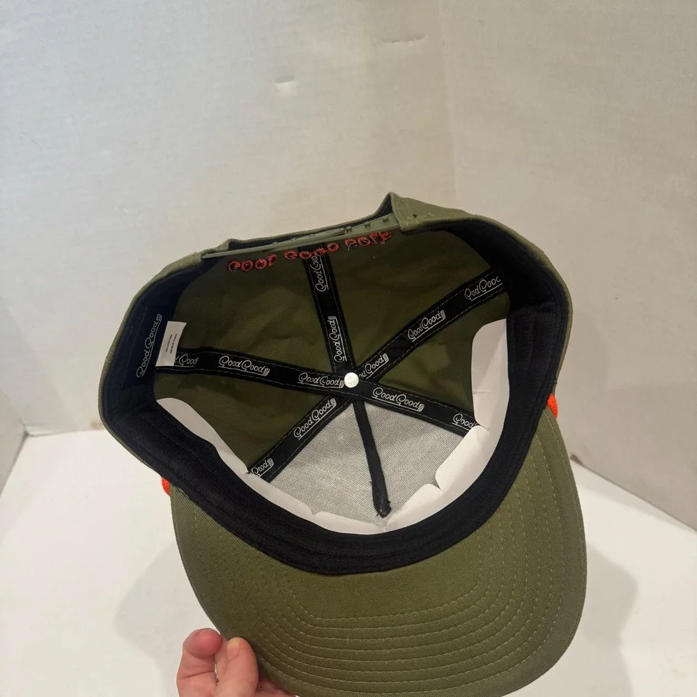 NEW Good Good Golf Country Club Rope Hat Mens Olive Green Snapback Patch Cap